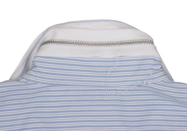 COMME des GARCONS SHIRT Zip Collar Stripe Shirt Blue Size S