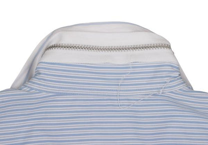COMME des GARCONS SHIRT Zip Collar Stripe Shirt Blue Size S