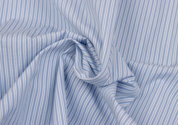 COMME des GARCONS SHIRT Zip Collar Stripe Shirt Blue Size S