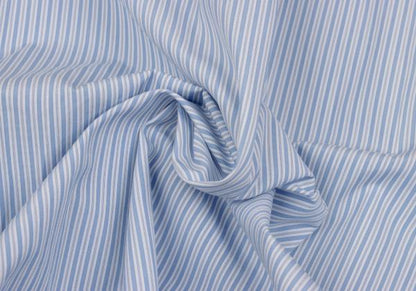 COMME des GARCONS SHIRT Zip Collar Stripe Shirt Blue Size S