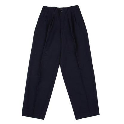 Y's for men Wool Gabardine Pleated Pants Navy Size S