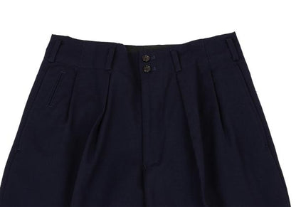 Y's for men Wool Gabardine Pleated Pants Navy Size S