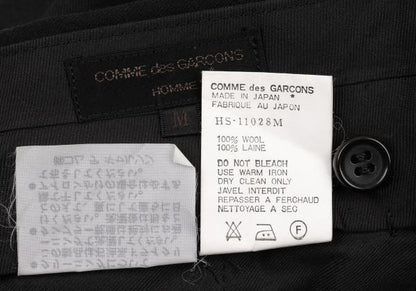 COMME des GARCONS HOMME Wool Gabardine Pants Black Size M