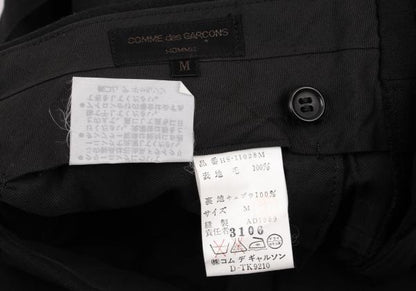 COMME des GARCONS HOMME Wool Gabardine Pants Black Size M
