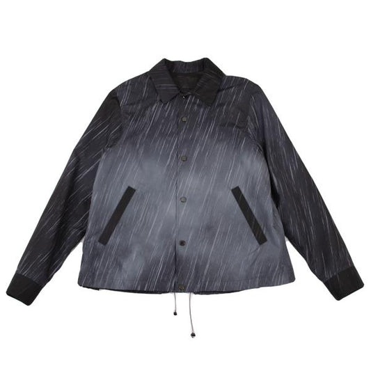 FUMITO GANRYU All-Over Print Coach Jacket Charcoal Size 2