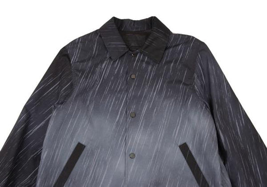 FUMITO GANRYU All-Over Print Coach Jacket Charcoal Size 2