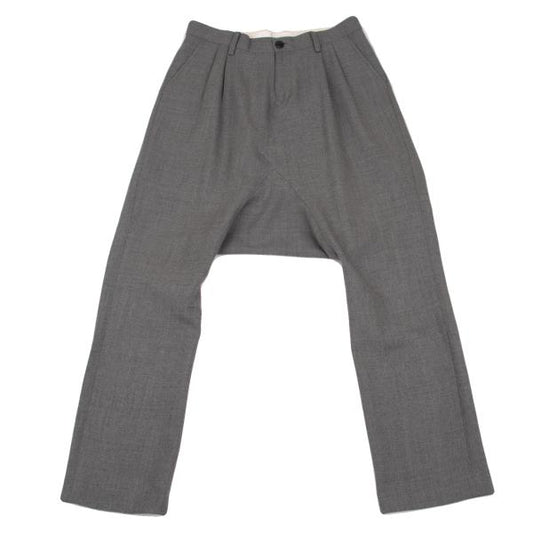 GANRYU Wool Two-Tuck Sarouel Pants Gray Size S