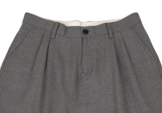 GANRYU Wool Two-Tuck Sarouel Pants Gray Size S
