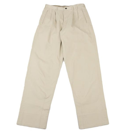 Papas Cotton Drawstring 2-Pleat Chino Beige Size 46S