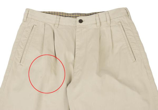 Papas Cotton Drawstring 2-Pleat Chino Beige Size 46S