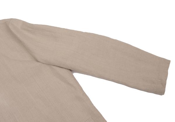Papas Linen Cotton Work Jacket Pink Beige Size 46S