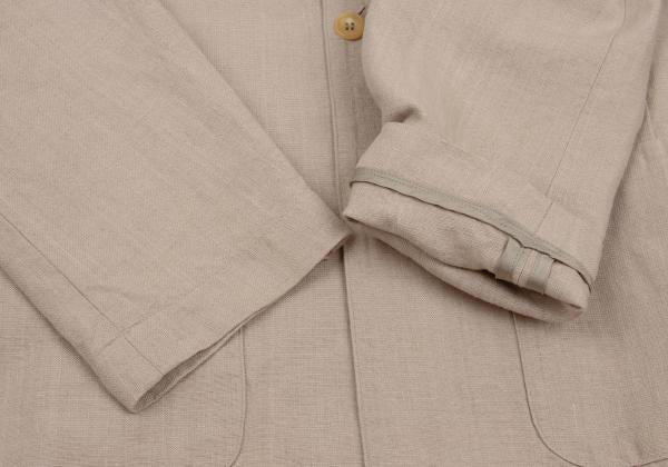 Papas Linen Cotton Work Jacket Pink Beige Size 46S