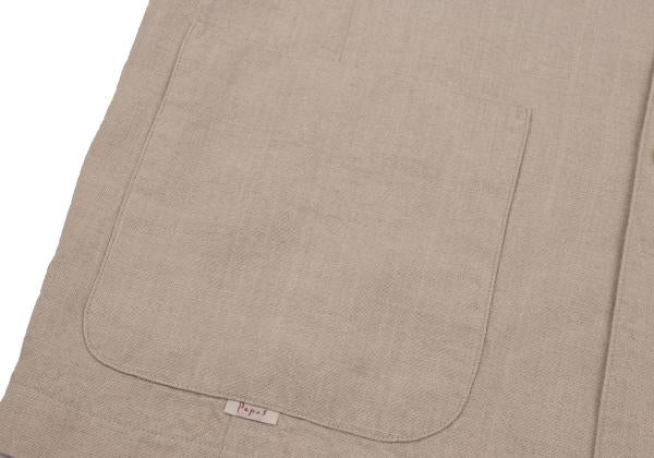 Papas Linen Cotton Work Jacket Pink Beige Size 46S