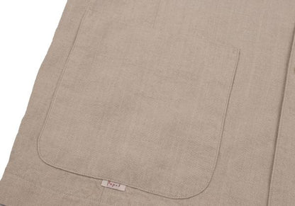 Papas Linen Cotton Work Jacket Pink Beige Size 46S