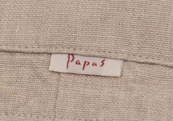 Papas Linen Cotton Work Jacket Pink Beige Size 46S
