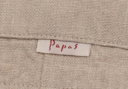 Papas Linen Cotton Work Jacket Pink Beige Size 46S