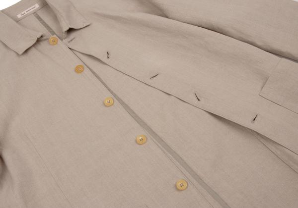 Papas Linen Cotton Work Jacket Pink Beige Size 46S