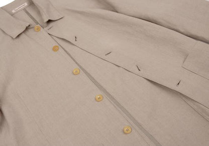 Papas Linen Cotton Work Jacket Pink Beige Size 46S