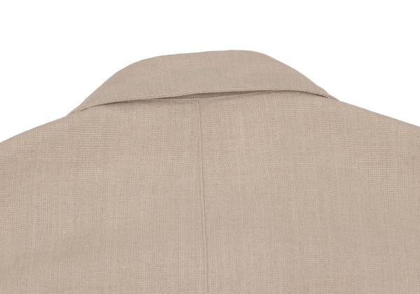 Papas Linen Cotton Work Jacket Pink Beige Size 46S