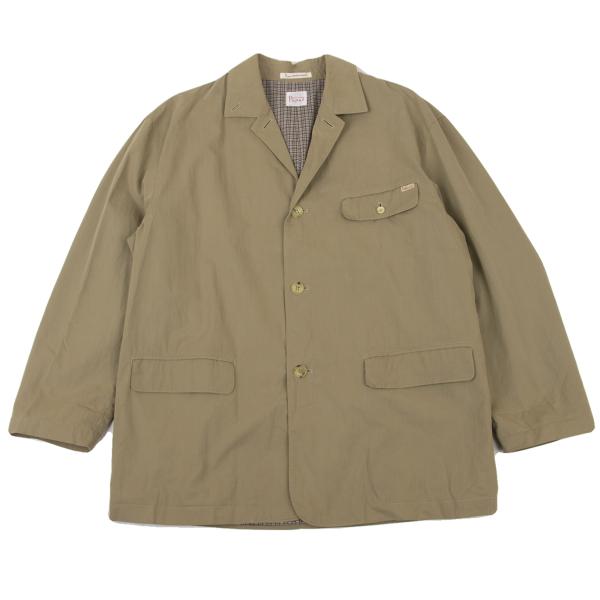 Papas Cotton Nylon Checked Lining Jacket Beige Size M