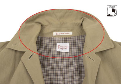 Papas Cotton Nylon Checked Lining Jacket Beige Size M