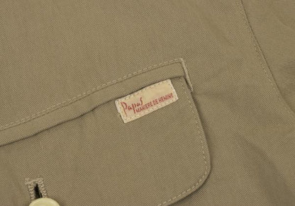 Papas Cotton Nylon Checked Lining Jacket Beige Size M