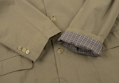 Papas Cotton Nylon Checked Lining Jacket Beige Size M