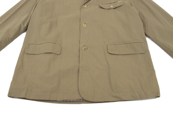 Papas Cotton Nylon Checked Lining Jacket Beige Size M