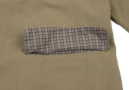 Papas Cotton Nylon Checked Lining Jacket Beige Size M
