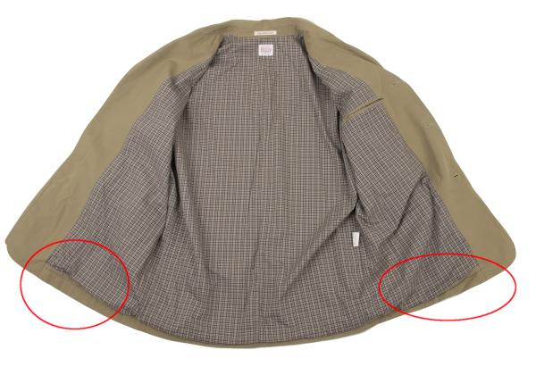 Papas Cotton Nylon Checked Lining Jacket Beige Size M