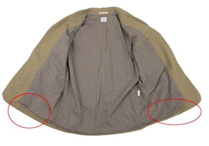Papas Cotton Nylon Checked Lining Jacket Beige Size M