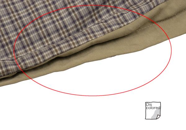 Papas Cotton Nylon Checked Lining Jacket Beige Size M