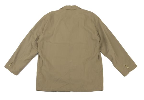 Papas Cotton Nylon Checked Lining Jacket Beige Size M