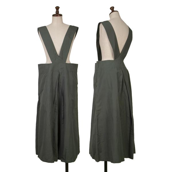 Y's Linen Cotton Overall Flare Skirt Size M