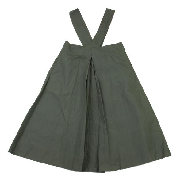 Y's Linen Cotton Overall Flare Skirt Size M
