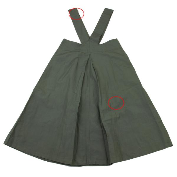 Y's Linen Cotton Overall Flare Skirt Size M