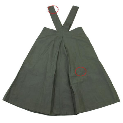 Y's Linen Cotton Overall Flare Skirt Size M