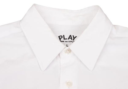 PLAY COMME des GARCONS Cotton Heart Patch Shirt White Size L