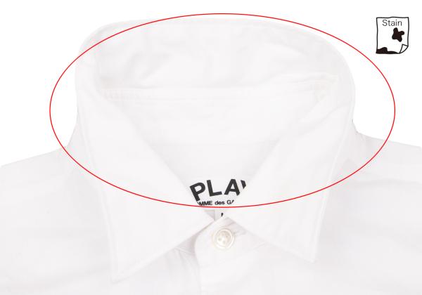 PLAY COMME des GARCONS Cotton Heart Patch Shirt White Size L