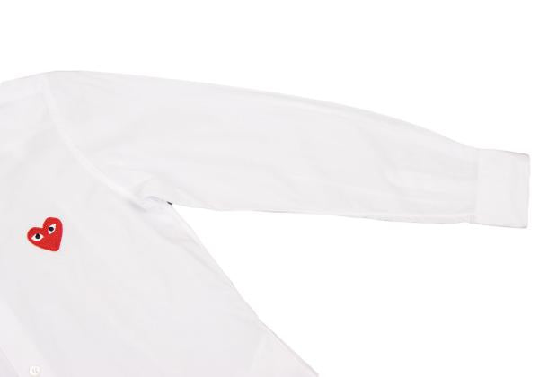 PLAY COMME des GARCONS Cotton Heart Patch Shirt White Size L