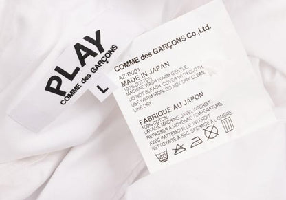 PLAY COMME des GARCONS Cotton Heart Patch Shirt White Size L