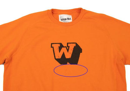 WTAPS Logo College Print Sweatshirt Orange Size M