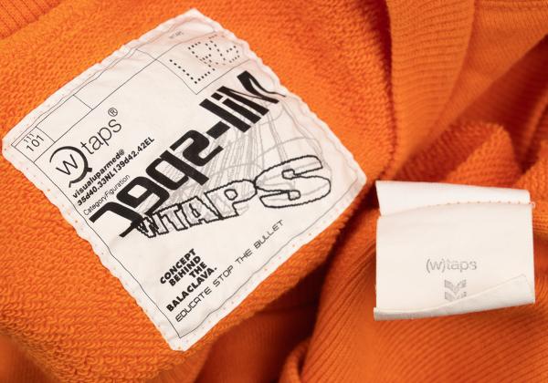 WTAPS Logo College Print Sweatshirt Orange Size M