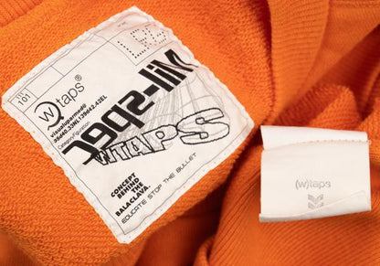 WTAPS Logo College Print Sweatshirt Orange Size M