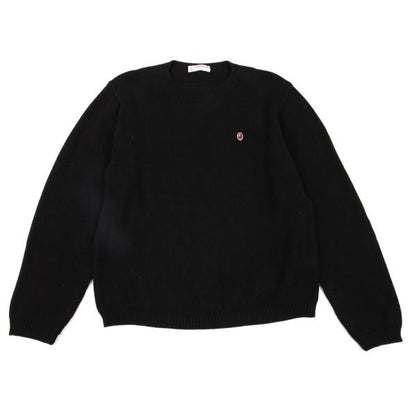 Bape A BATHING APE Black Wappen Logo Knit Sweater Size XL