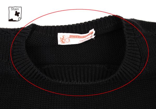 Bape A BATHING APE Black Wappen Logo Knit Sweater Size XL