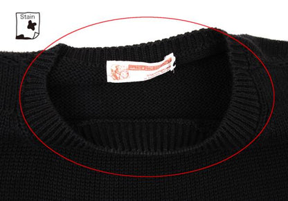 Bape A BATHING APE Black Wappen Logo Knit Sweater Size XL