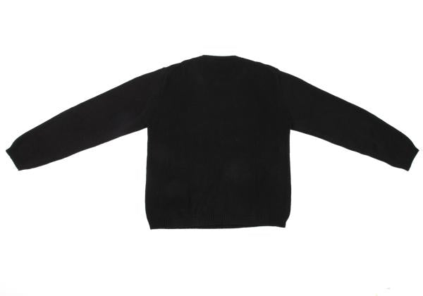 Bape A BATHING APE Black Wappen Logo Knit Sweater Size XL