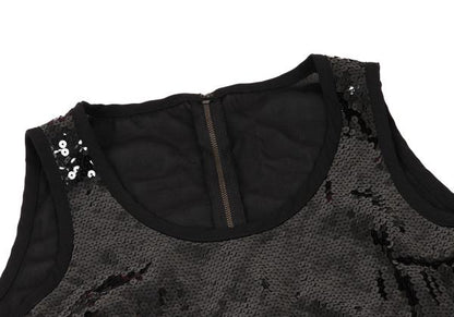 tricot COMME des GARCONS Sequin Sheer Dress Black Size M