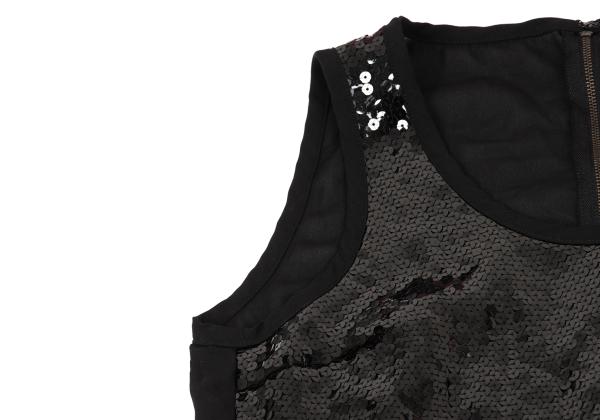 tricot COMME des GARCONS Sequin Sheer Dress Black Size M